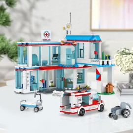 NEWABWN City Hospital STEM 3 in1 Building Sets