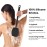 iTokGoK All New Premium Silicone Back Scrubber with Tire Anti-Slip Long Handle for Shower, Gentle Exfoliating and Massage Brush Scrubber for Sensitive Skin for Men and Women (Black)