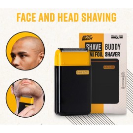 Shave Buddy, Compact Foil Electric Shaver for Face & Body, Maintains 5 O\'Clock Shadow, Lightweight & Water Resistant, 1 Count