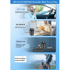 Electric Mini Razor Pockets Shaver for Men,Floating Big Shave Head Quick Shave, Waterproof IPX7 Mini Portable Shaver,USB C Charge LED Power Display Mini Trimmer, Great for Travel,Car,Home Use (Gray)