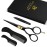 DEMAXA 5.5 Beard and Mustache Scissors Set with Beard Mustache Comb, Rust-Proof, Professionally Sharpened for Precision Trimming with Tweezers, Beard Scissors for Perfect Gift-Premium Black Scissors