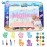 Aqua Doodle Pad NeonWater Doodle Mat with Bag, Water Drawing for Travel, Magic Coloring Painting Writing Mat for Toddlers & Kids 3 4 5 6 7