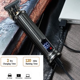 YHAYHO Hair Clippers for Men, Rechargeable T-Blade Hair Trimmer & Foil Shaver, Cordless Nose and Ear Hair Trimmer, Professional Hair Cutting Grooming Kit with LED Display (Black) YHAYHO Hair Clippers for Men, Rechargeable T-Blade Hair Trimmer & Foil Shaver, Cordless Nose and Ear Hair Trimmer, Professional Hair Cutting Grooming Kit with LED Display (Black)