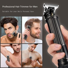 YHAYHO Hair Clippers for Men, Rechargeable T-Blade Hair Trimmer & Foil Shaver, Cordless Nose and Ear Hair Trimmer, Professional Hair Cutting Grooming Kit with LED Display (Black) YHAYHO Hair Clippers for Men, Rechargeable T-Blade Hair Trimmer & Foil Shaver, Cordless Nose and Ear Hair Trimmer, Professional Hair Cutting Grooming Kit with LED Display (Black)