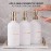 HOMCDALY Shampoo and Conditioner Dispenser, 21oz 3-Pack Refillable Pump Bottles, Shampoo Container, Empty Pump Bottle, Bathroom Shower Dispenser21oz-White&Gold