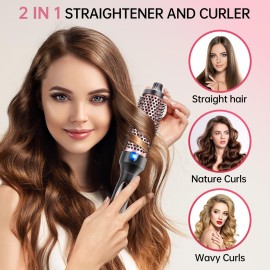 Betahouse Thermal Brush Curling Iron Brush, 1.5 Inch lonic Heated Round Brushes Hair Styling for Blowout Look, 5 Heat Temps for Volumizer Hair Curler, Dual Voltage Betahouse Thermal Brush Curling Iron Brush, 1.5 Inch lonic Heated Round Brushes Hair Styling for Blowout Look, 5 Heat Temps for Volumizer Hair Curler, Dual Voltage