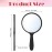 Jetec 50 Pcs Handheld Mirror with Handle, 3.94 L x 2.17 W, Small Portable Round Mirror Bulk for Kids Travel Makeup Classroom Camping Daily DIY Crafts (Black, White)