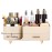 Molutsody Makeup Organizer for Vanity, Cosmetic Display Case with Drawers, Fits Makeup, Skincare Products, Brushes, Lipsticks, and Other Accessories, Versatile Storage Solution (Cream)