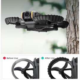 FSIDIWT Avata 2 Propeller Guard Protector, Anti-Collision Prop Bumper Silicone Protective Cover Ring for DJI Avata 2 Accessories (Orange)