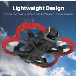 FSIDIWT Avata 2 Propeller Guard Protector, Anti-Collision Prop Bumper Silicone Protective Cover Ring for DJI Avata 2 Accessories (Orange)