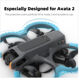 FSIDIWT Avata 2 Propeller Guard Protector, Anti-Collision Prop Bumper Silicone Protective Cover Ring for DJI Avata 2 Accessories (Orange)