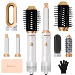 Blow Dryer Brush, 6 in 1 Auto Air Curling Iron Set 3 Temperature 1000W Powerful Negative Ionic Hair Dryer Brush Set