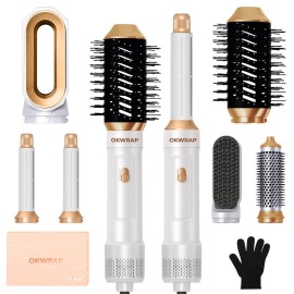 Blow Dryer Brush, 6 in 1 Auto Air Curling Iron Set 3 Temperature 1000W Powerful Negative Ionic Hair Dryer Brush Set Blow Dryer Brush, 6 in 1 Auto Air Curling Iron Set 3 Temperature 1000W Powerful Negative Ionic Hair Dryer Brush Set