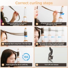 Blow Dryer Brush, 6 in 1 Auto Air Curling Iron Set 3 Temperature 1000W Powerful Negative Ionic Hair Dryer Brush Set Blow Dryer Brush, 6 in 1 Auto Air Curling Iron Set 3 Temperature 1000W Powerful Negative Ionic Hair Dryer Brush Set