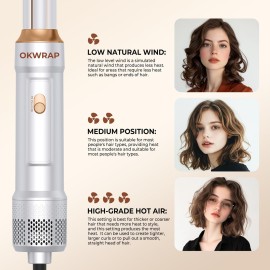 Blow Dryer Brush, 6 in 1 Auto Air Curling Iron Set 3 Temperature 1000W Powerful Negative Ionic Hair Dryer Brush Set Blow Dryer Brush, 6 in 1 Auto Air Curling Iron Set 3 Temperature 1000W Powerful Negative Ionic Hair Dryer Brush Set