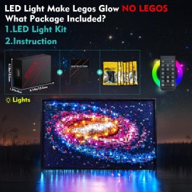 LocoLee RC LED Light Kit Compatible with Lego 31212 The Milky Way Galaxy (No Models) RC Creative Lighting Set Accessories Compatible with Lego The Milky Way Galaxy Set (RC Version Light Kit)