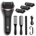 Electric Callus Remover for Feet with 3 Roller Heads 2 Speed Rechargeable Waterproof Foot File Perfect for Dead Hard Cracked Dry Skin
