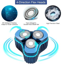 Mini Electric Razor for Men, Mini Shaver, Pocket Size Portable Electric Shaver, USB Rechargeable, Waterproof, Easy to Use One-Button, Suitable for Home, Car, Travel, Gift for Men