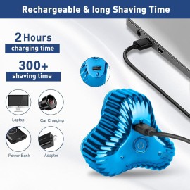 Mini Electric Razor for Men, Mini Shaver, Pocket Size Portable Electric Shaver, USB Rechargeable, Waterproof, Easy to Use One-Button, Suitable for Home, Car, Travel, Gift for Men