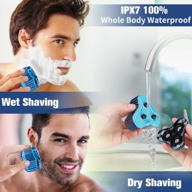 Mini Electric Razor for Men, Mini Shaver, Pocket Size Portable Electric Shaver, USB Rechargeable, Waterproof, Easy to Use One-Button, Suitable for Home, Car, Travel, Gift for Men