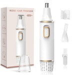 XOOMRSCP Nose Hair Trimmer for Women Men, 2025 Painless USB Rechargeable Nose Hair Clippers, Ear Trimmer for Women Men, Professional IPX7 Waterproof Dual Edge Blades (White)