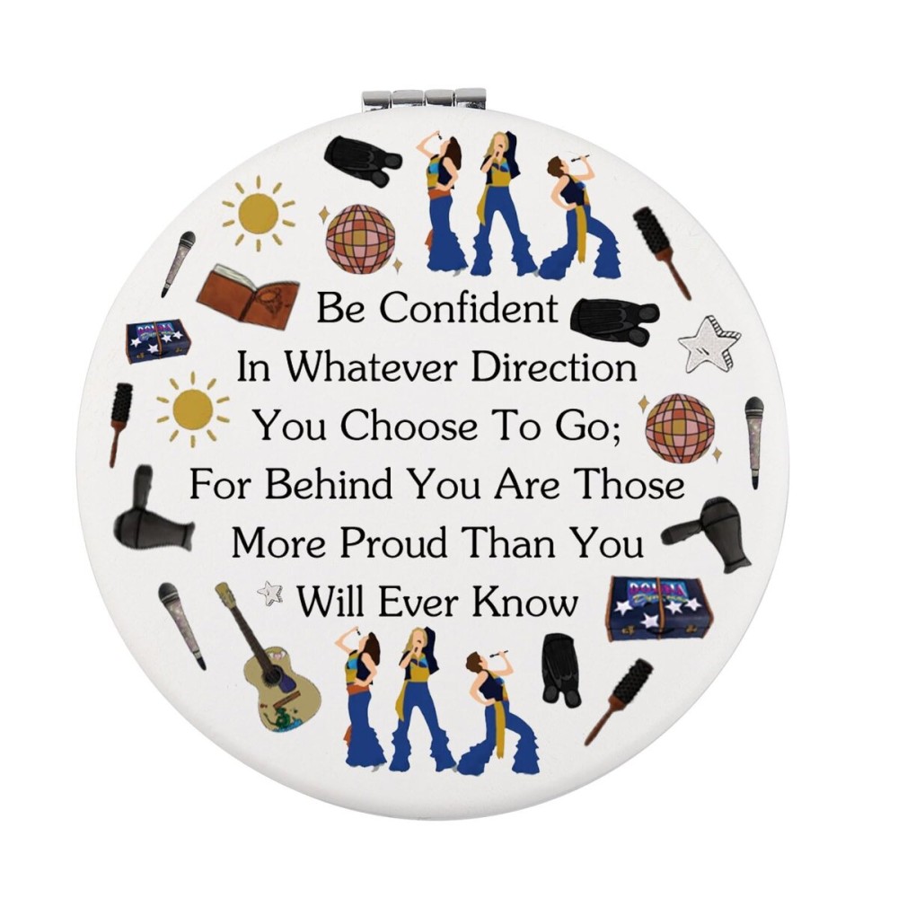 LQRI M Mia Musical Makeup Mirror Comedy Musical Gift Musical Gift M Mia Fans Gifts