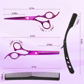Hair Cutting Scissors Kit, Professional Barber Shears Set with Hair Scissors Thinning Shears, Tijeras para Cortar Cabello Haircutting Sheers Hair Cut Blending Salon Scissor for Men Women Pet