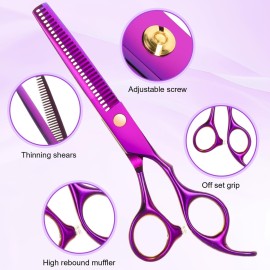 Hair Cutting Scissors Kit, Professional Barber Shears Set with Hair Scissors Thinning Shears, Tijeras para Cortar Cabello Haircutting Sheers Hair Cut Blending Salon Scissor for Men Women Pet