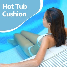 MABOZOO Bath Cushion for Tub with Powerful 4 Non-Slip Suction Cups,Quick Dry Mesh Bathtub Mat,Spa Pillow Bath Accessories for Adults Indoor Outdoor (Blue)