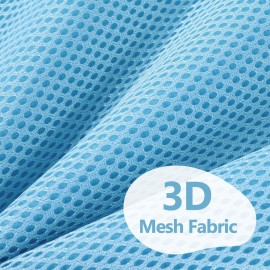 MABOZOO Bath Cushion for Tub with Powerful 4 Non-Slip Suction Cups,Quick Dry Mesh Bathtub Mat,Spa Pillow Bath Accessories for Adults Indoor Outdoor (Blue)