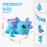Axolotl Stress Balls for Adults and Kids (Blue), Squishy Toys, Cute Stress Relief Sensory Fidget Toys, Sand Filled Stretch Animal Squeeze Toys for Boys and Girls