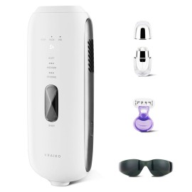 VRAIKO LYRA IPL Hair Removal Device, Laser Hair Removal for Women and Men, Sapphire Ice-Cooling Contact with Interchangeable Attachment Filters, More Skin-Friendly Long-Lasting & Painless Results