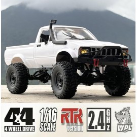 WPL C24-1 RC Rock Crawler 4x4 RC Truck Off Road 1/16 RC Crawler, Remote Control Truck Pickup RTR All Terrain 2.4 GHz with Proportional Throttle Steering Independent Suspension for Adults