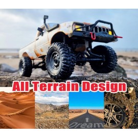 WPL C24-1 RC Rock Crawler 4x4 RC Truck Off Road 1/16 RC Crawler, Remote Control Truck Pickup RTR All Terrain 2.4 GHz with Proportional Throttle Steering Independent Suspension for Adults