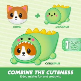 JOYIN Stuffed Animal, Kawaii Dinosaur Plush Toy, 11 Soft Plushie with Corgi Face, Cute Pillow for Kids and Adults, Birthday Surprise Gift for Boys and Girls (Corgisaur)