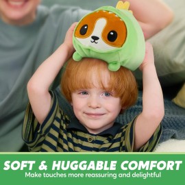 JOYIN Stuffed Animal, Kawaii Dinosaur Plush Toy, 11 Soft Plushie with Corgi Face, Cute Pillow for Kids and Adults, Birthday Surprise Gift for Boys and Girls (Corgisaur)