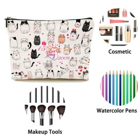 Durfk 15th Birthday Gifts for Teenage Girls, 15 Year Old Girl Gift Ideas, 15th Birthday Girls Decorations Makeup Bags for Her, Sister, Daughter, Niece