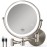 GREENFROM Magnifying Mirror with Lights 1x/15x: 8.5 Double Sided Wall Mounted Lighted Makeup Mirror for Bathroom, Brushed Nickel