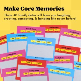 Happy Duo Family Dates 40 Scratch Off Cards - Fun Activities & Date Night Ideas for Kids and Parents - Adventure Card Game for Families - Unique Gift for Family Nights, Holidays, or Birthdays