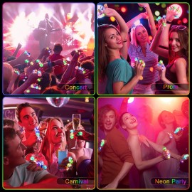 OLUPP 48 Pack LED Light Up Rings, Glow in the Dark Party Supplies, 6 Style Flashing Glow in the Dark Rings for Adults & Kids Birthday Party Favors,Classroom Prizes,Concert,Goodie Bag Fillers, Raves