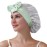 ZIMASILK 100% Mulberry Silk Bonnet for Sleeping Women Double Layer Hair Wrap with Silk Tie Band Natural Cap for Hair Care Stay on Head (1Pc, Purple + Green)