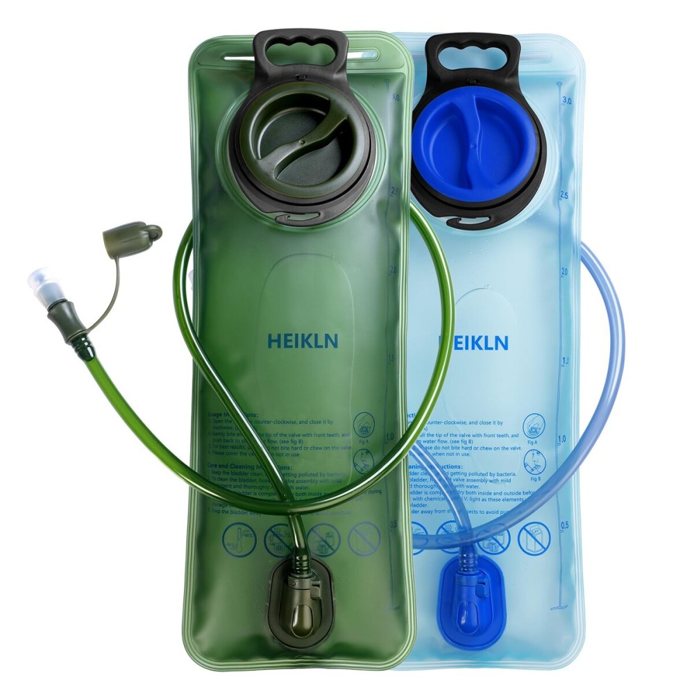 Hydration Bladder 3 Liter,Water Bladder Pack of 2,Water Storage Bag Reservoir Hydration Pack Replacement for Bicycling Hiking Camping Hunting Running