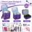 Cheungren Nail Polish Organizer Case - Three Layer Nail Polish Storage Bag with Adjustable Dividers Holds 84 Bottles Nail Polish Nail Lamp Nail Kit Supplies Organizer Box - Purple