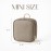 Oaque Clear Cosmetic Bag Double Layer Travel Toiletry Bag Clear Makeup Bag Case with 4 Compartments, Transparent Travel Bag for Toiletries, Large Toiletry Bag for Women Cosmetic Case (Taupe, Mini)