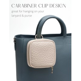 Oaque Clear Cosmetic Bag Double Layer Travel Toiletry Bag Clear Makeup Bag Case with 4 Compartments, Transparent Travel Bag for Toiletries, Large Toiletry Bag for Women Cosmetic Case (Taupe, Mini)