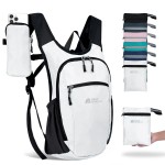 HIGH EXPERIENCE Hiking Backpack 10L/15L Small Daypack Lightweight Packable Travel Foldable Water Resistan for Women Men (White, 10L)