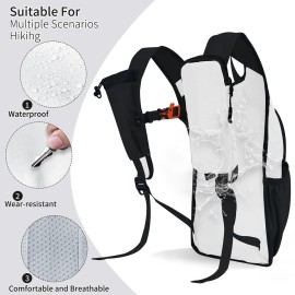 HIGH EXPERIENCE Hiking Backpack 10L/15L Small Daypack Lightweight Packable Travel Foldable Water Resistan for Women Men (White, 10L)