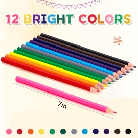 YEGEER 288 Count Colored Pencils Bulk, 12 Assorted Colors, Pre-sharpened Coloring Pencils Set for Kids and Adult, Teachers Essential Classroom Prizes, Back to School Supplies (One box)