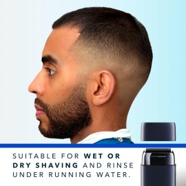 Blade & Stone PS501 Foil Shaver | Graphene-X Blade | Professional Foil Shaver for Men | 8000 RPM Durable Motor, All-Metal, Cordless Barber Shaver - Dark Night