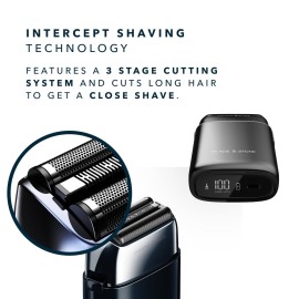 Blade & Stone PS501 Foil Shaver | Graphene-X Blade | Professional Foil Shaver for Men | 8000 RPM Durable Motor, All-Metal, Cordless Barber Shaver - Dark Night